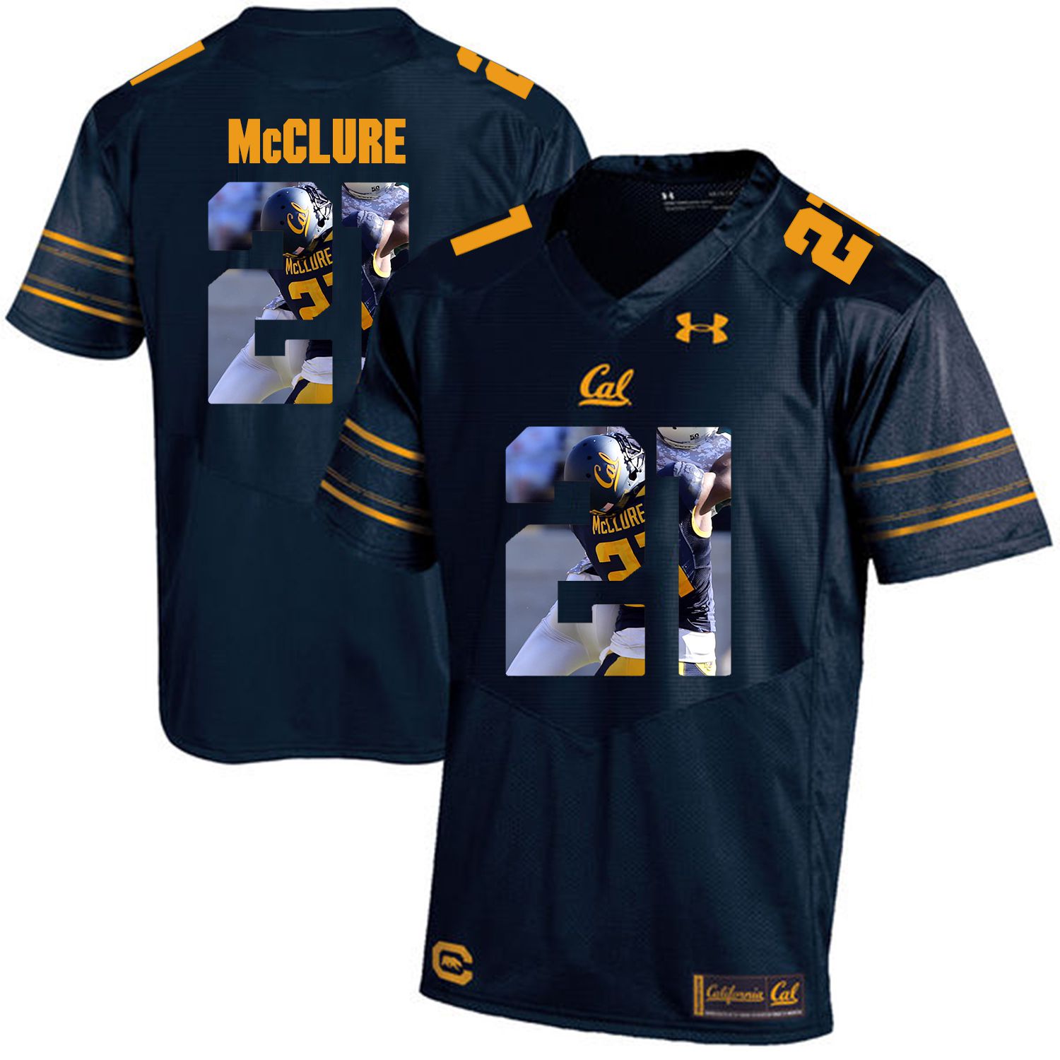 Men California Golden Bears #21 Stefan McClure Dark blue Customized NCAA Jerseys1